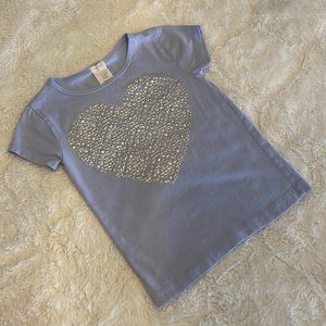 Crewcuts Tee with~ Silver Heart Accent